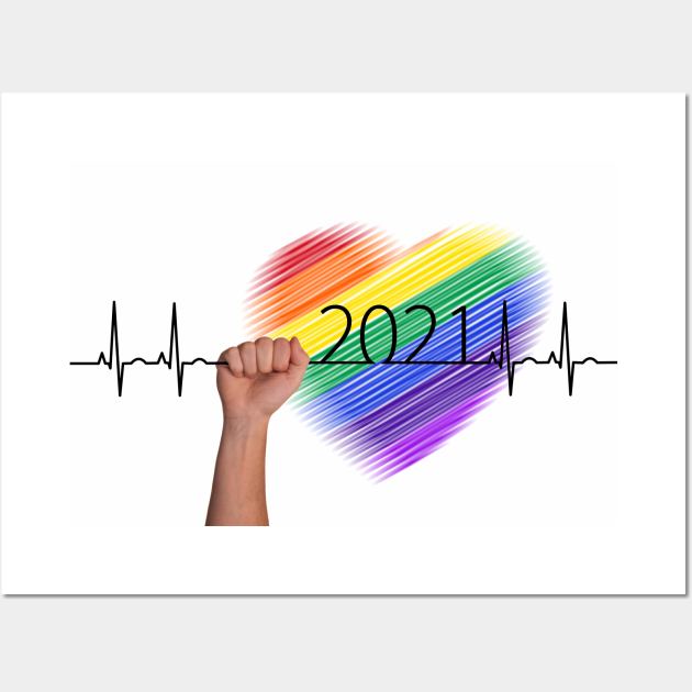 Pulse line 2021 Wall Art by Feminist Foodie